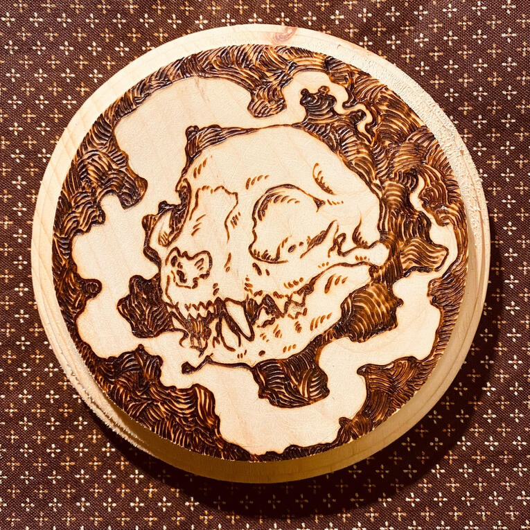 Smoking skull